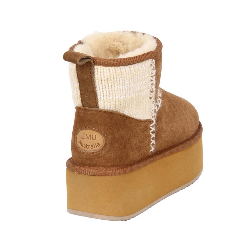 EMU Australia - Stinger Knit Flatform Womens Boot/SIZE 11/CHESTNUT - Picture 5 of 15
